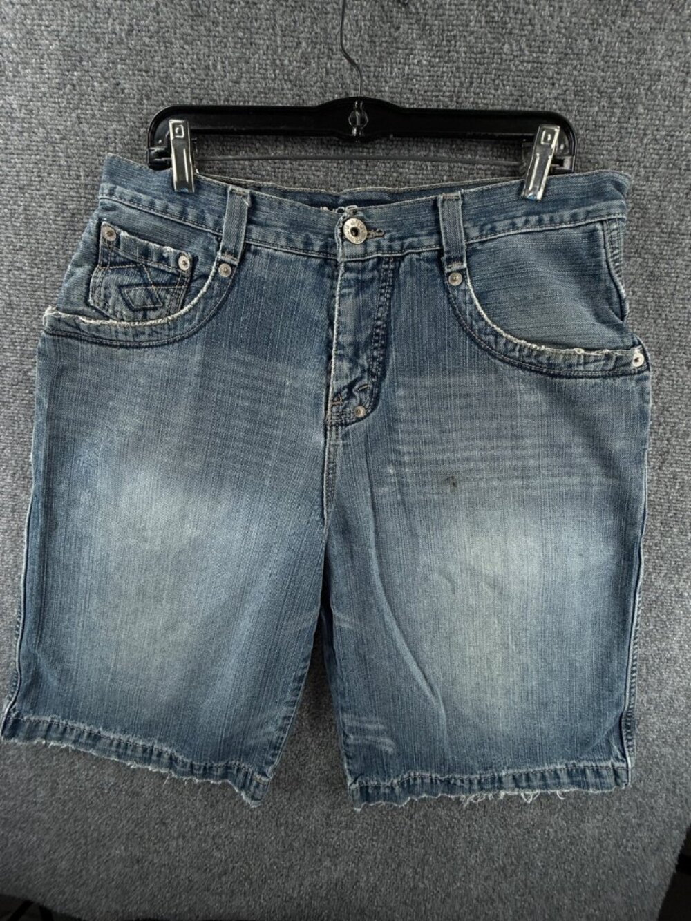 JNCO Premium Time Resistant Jean Shorts Men Blue Urban Y2K Cotton ACTL 34X12
